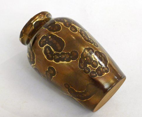 Small Vase With Metallic Glaze By Ceramist Lucien Brisdoux, 1930s photo vintage