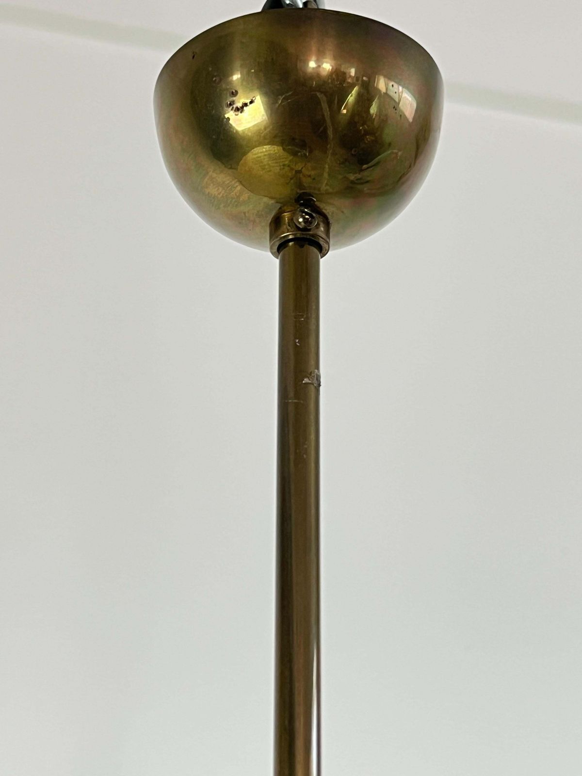 Chandelier In Murano Glass And Brass, In The Style Of Pietro Chiesa, 1950s photo vinterior