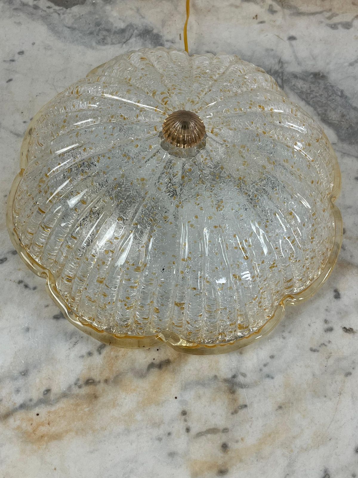 Murano Glass Ceiling Light, 1990s, Stamped Vetrilamp Venezia photo vinterior