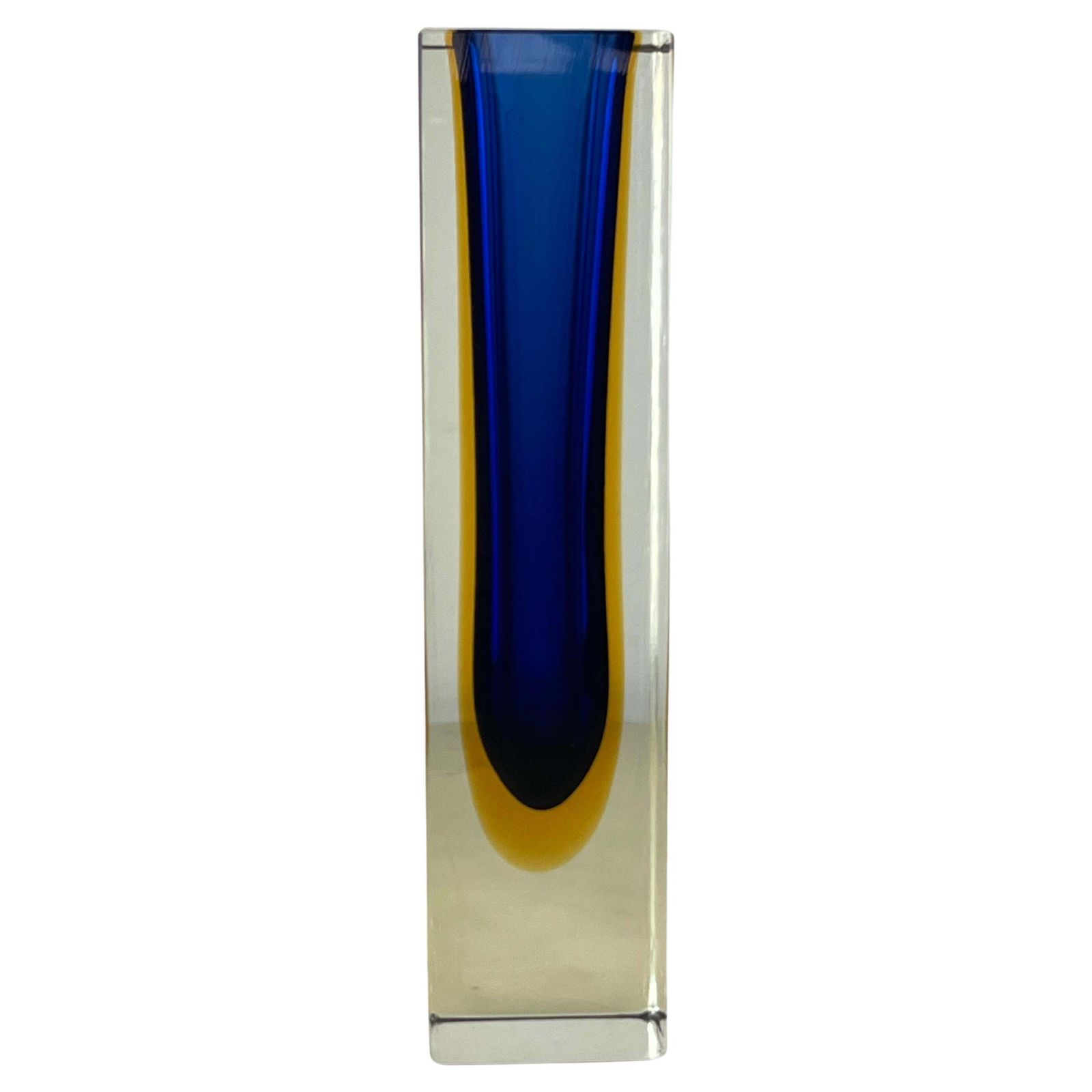 Murano Submerged Glass Vase 30 Cm High, Attributed To Flavio Poli, Italy, 1970s