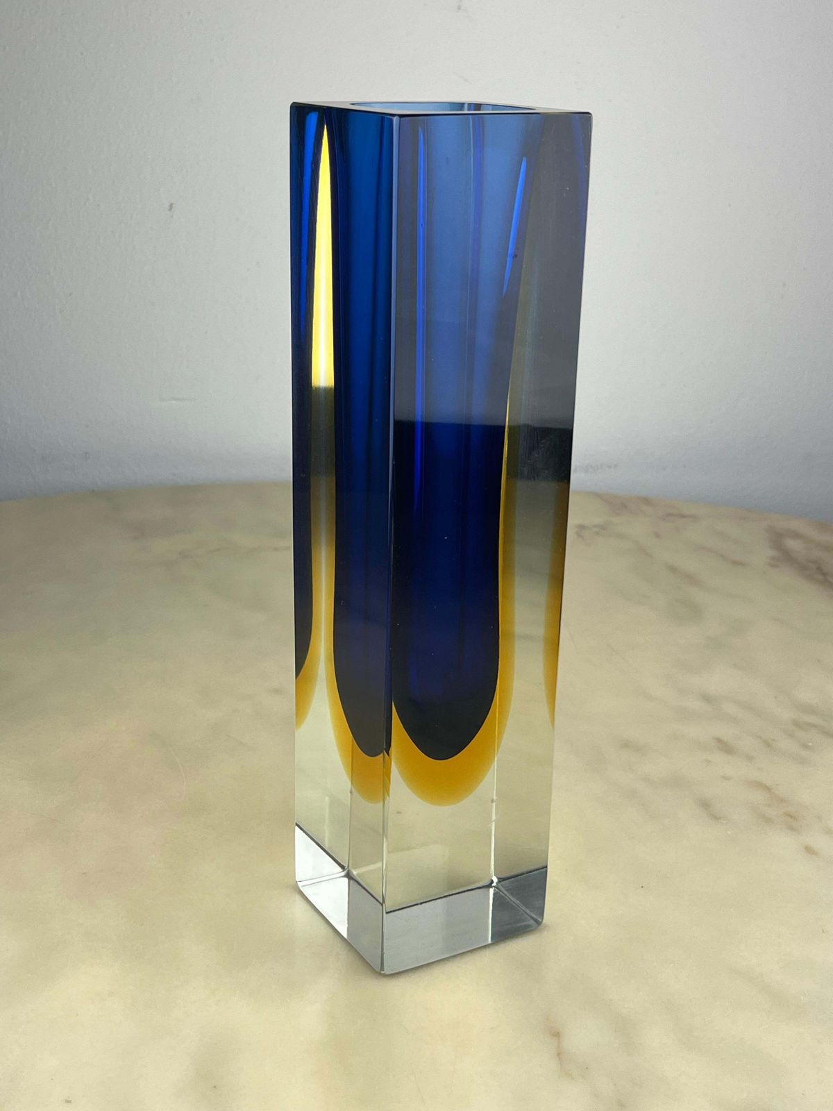 Murano Submerged Glass Vase 30 Cm High, Attributed To Flavio Poli, Italy, 1970s photo Home Decor