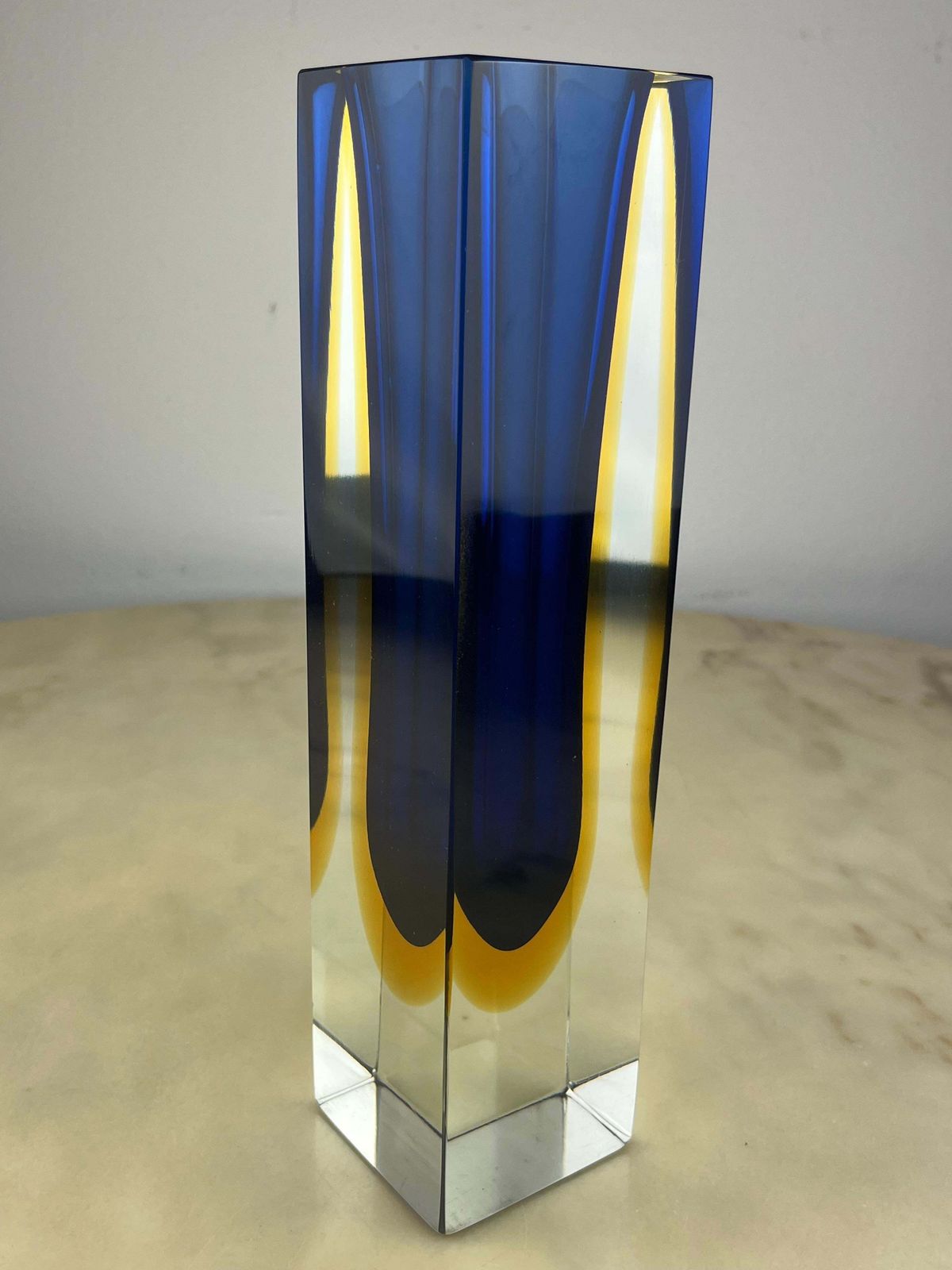 photo furniture Murano Submerged Glass Vase 30 Cm High, Attributed To Flavio Poli, Italy, 1970s