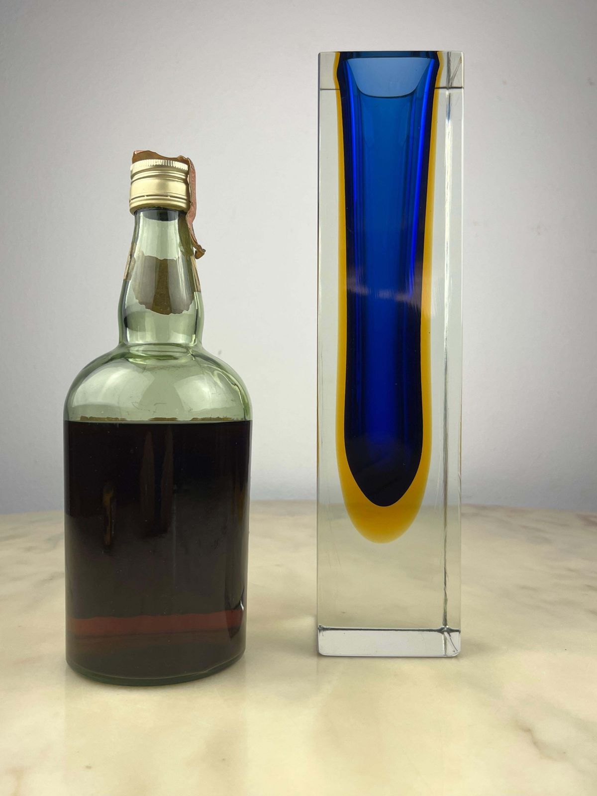 photo for sale Murano Submerged Glass Vase 30 Cm High, Attributed To Flavio Poli, Italy, 1970s