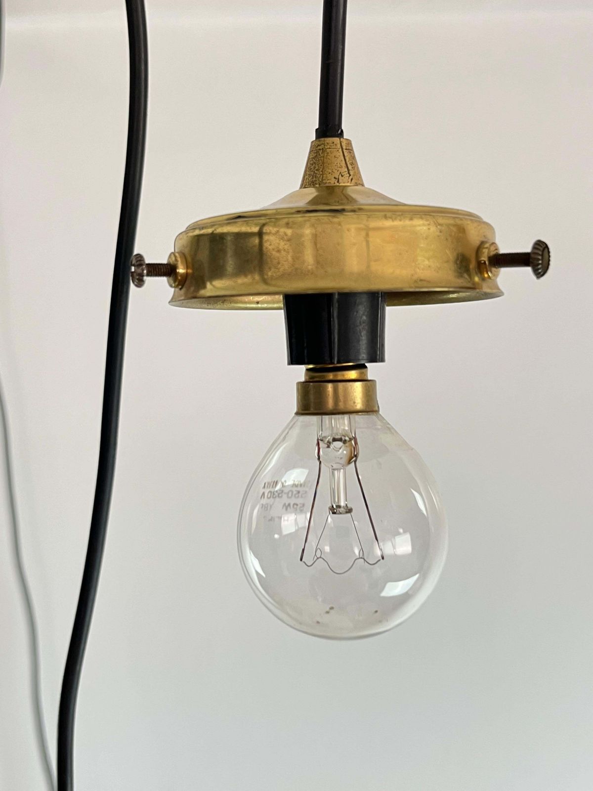 photo furniture Vintage 4 Light Suspension Lamp, Glass, Italy, 1970s