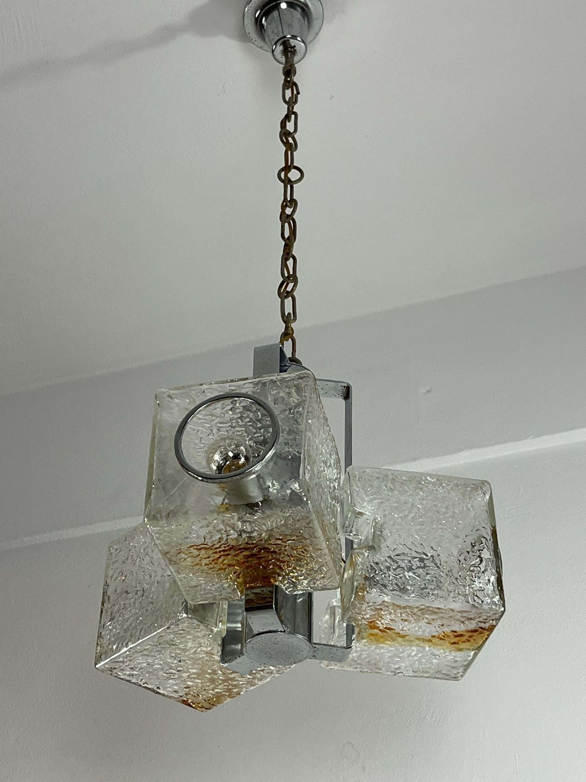 3 Light Murano Glass Chandelier Attributed To Toni Zuccheri For Veart, 1970s photo furniture