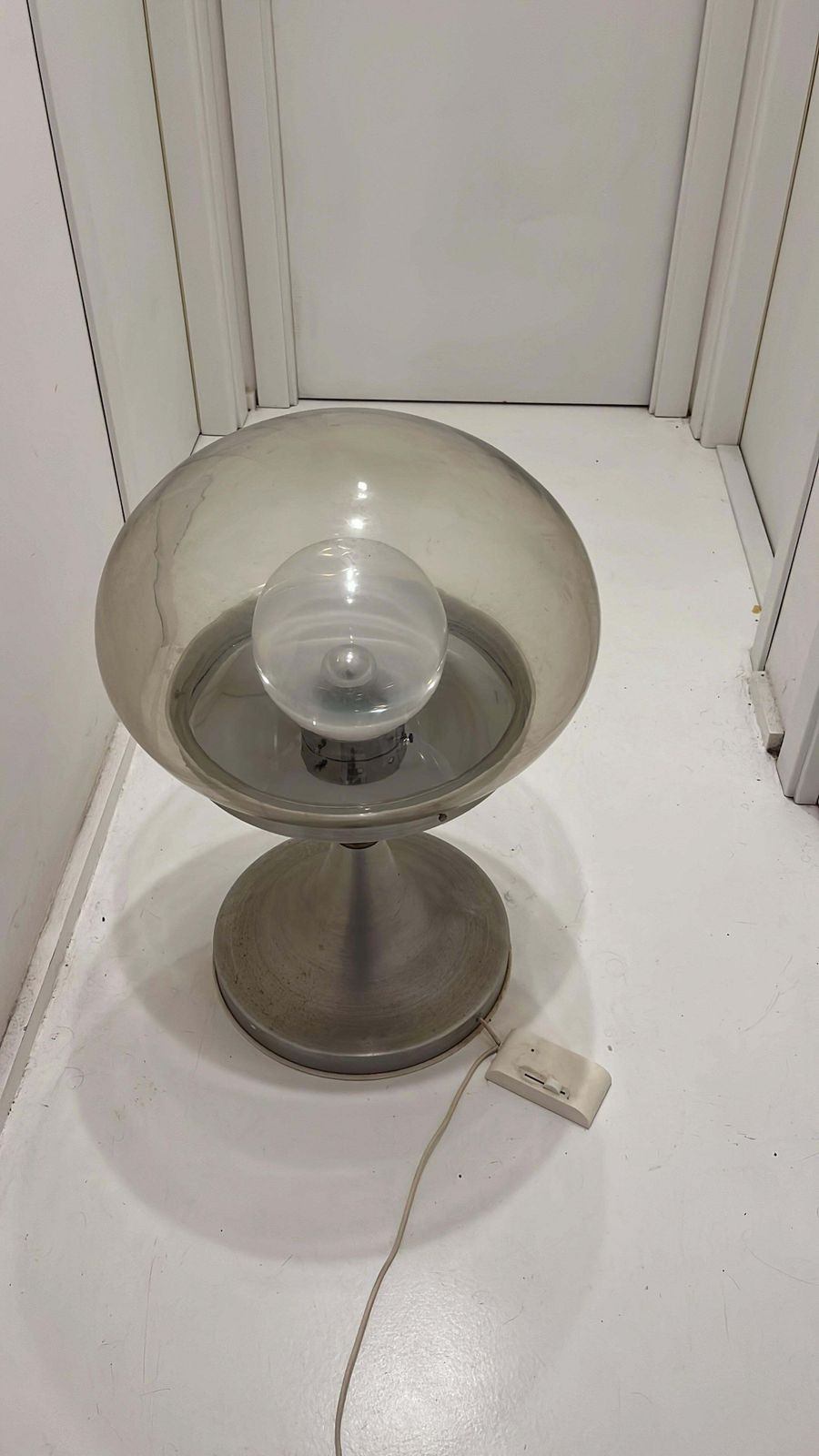 Large Space Age Floor Lamp Height 71 Cm Mid Century Murano Glass 1970s photo furniture