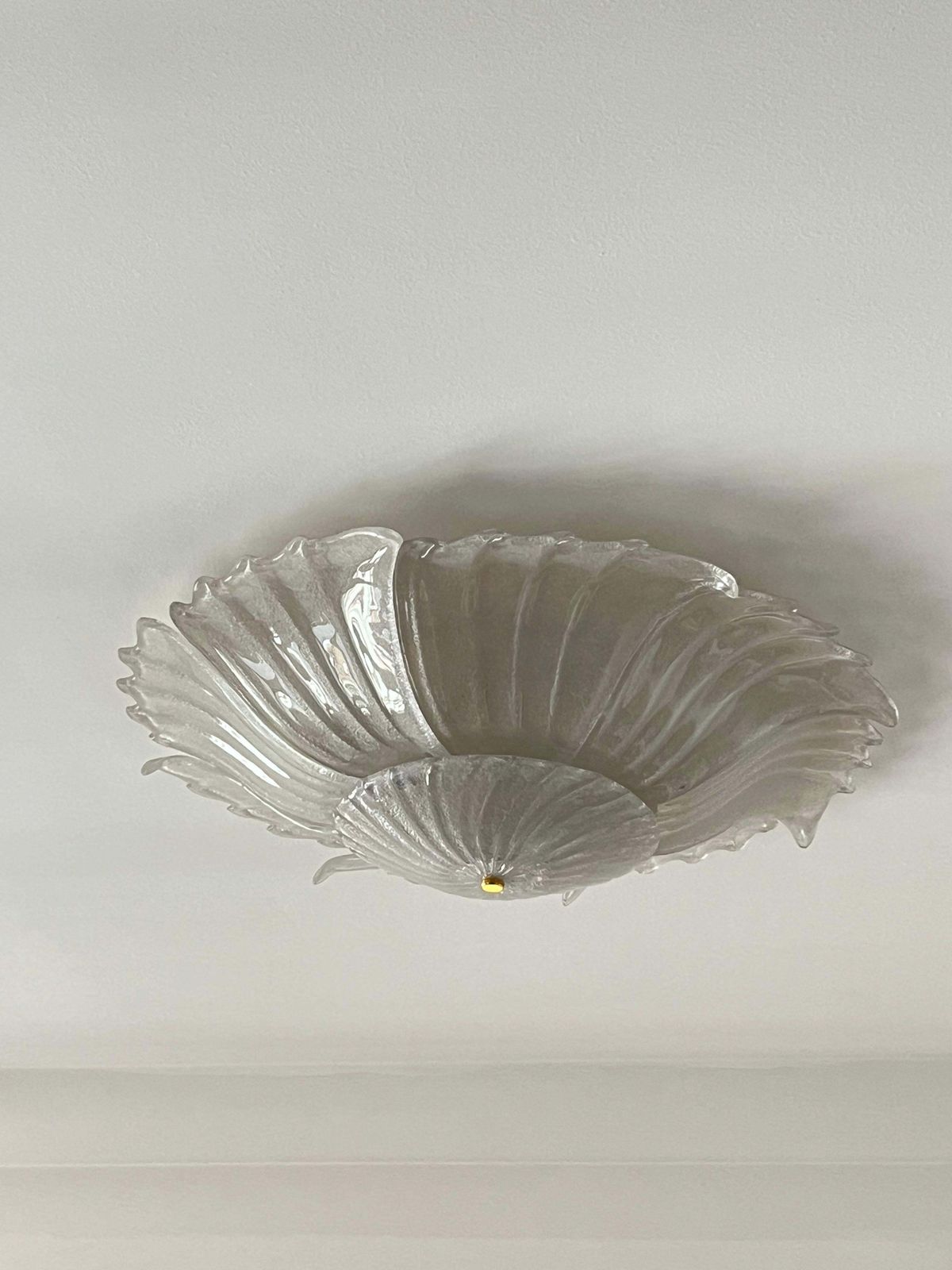 Majestic 9 Light Ceiling Lamp In Murano Glass "Rugiada", Diameter 90 Cm, 1980s photo 3757.0