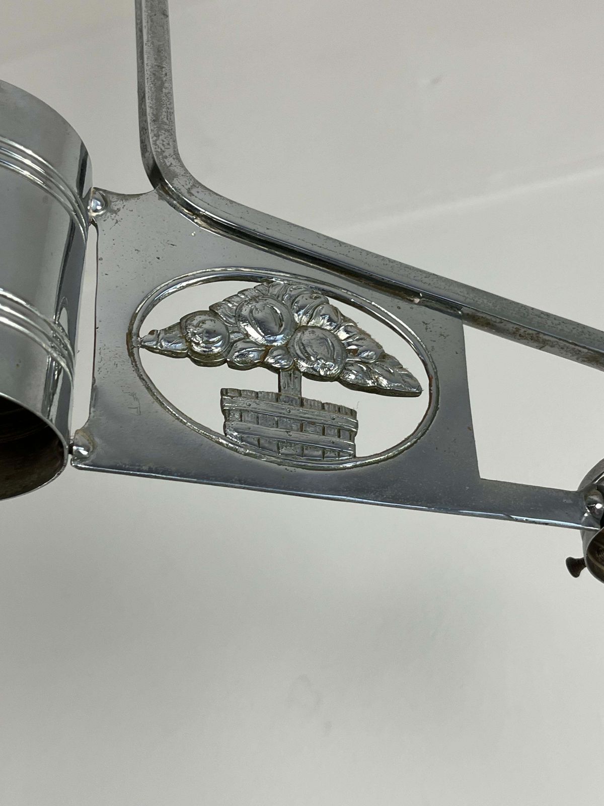 Art Deco Chandelier In Nickel Plated Bronze Attributed To P. Maynadier 1930s photo 1571.0