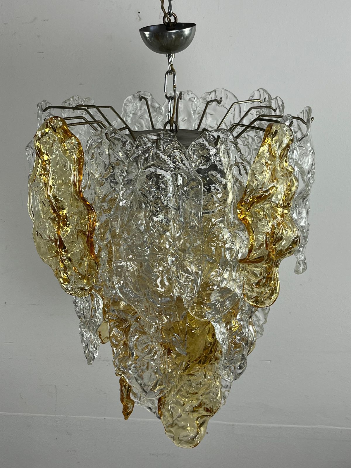 Large 9 Light Murano Glass Chandelier Purchase Invoice From 1978 photo for sale