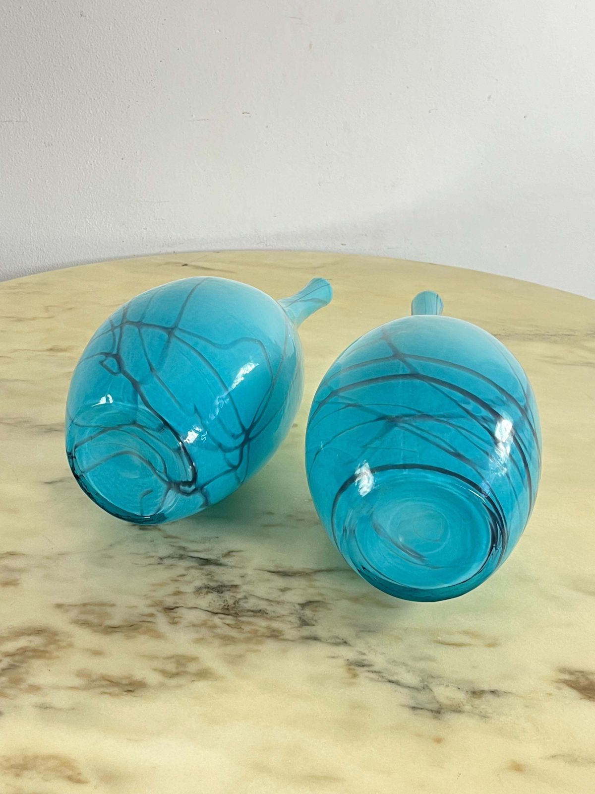 Set Of 2 Murano Glass Vases, Attributed To Cenedese, 1970s photo vinterior