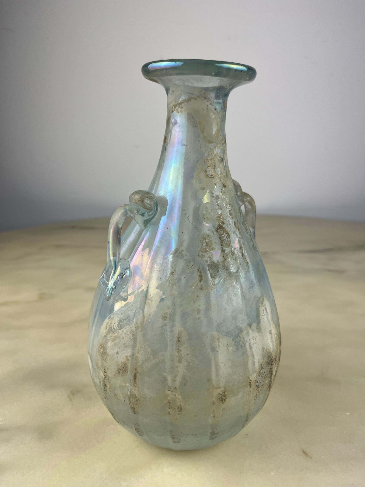 Mid Century Archimede Seguso Opalescent Murano Glass Amphora  1940s photo furniture