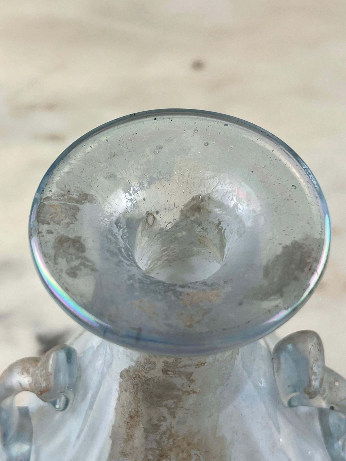 photo for sale Mid Century Archimede Seguso Opalescent Murano Glass Amphora  1940s