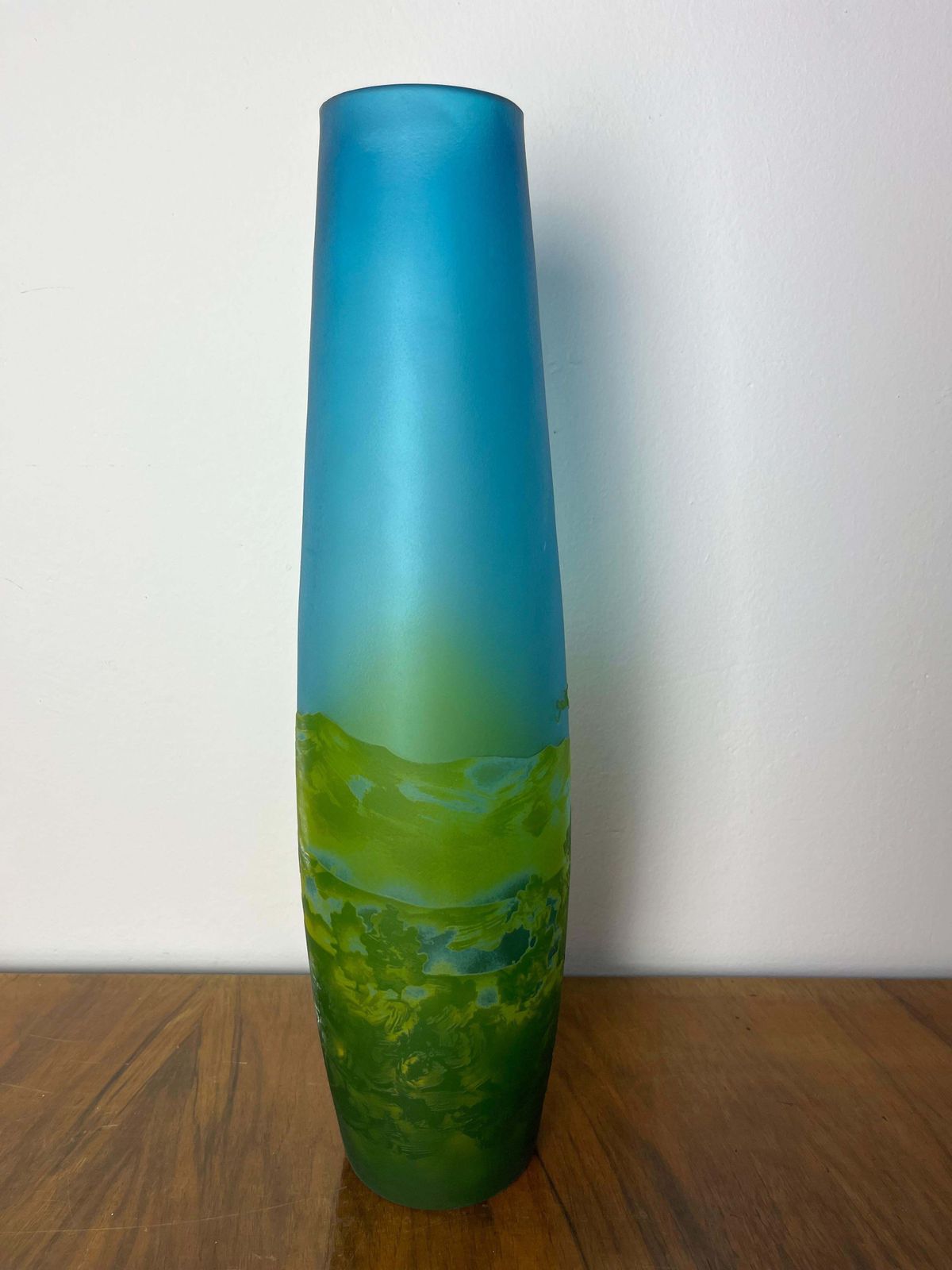Art Nouveau Vase By émile Gallè Polychrome Glass, France 1900/1910 photo for sale