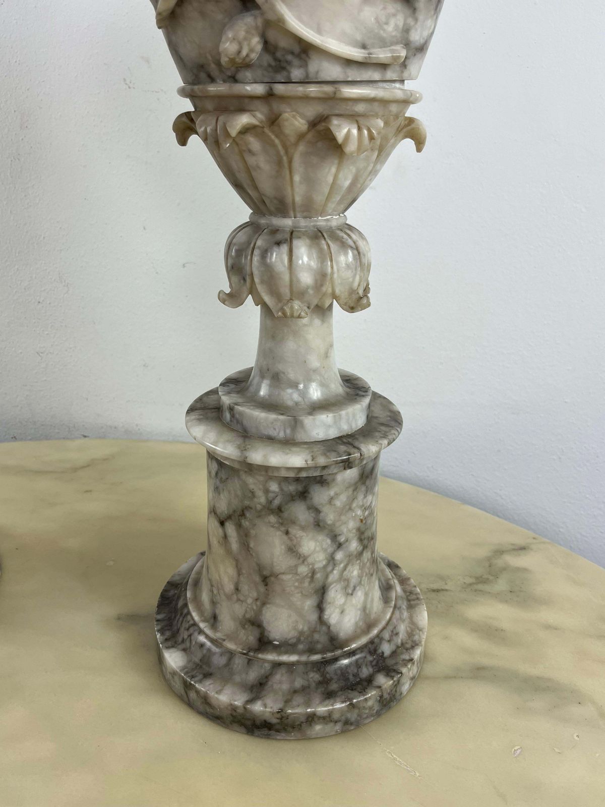 Set Of 2 Large Italian Alabaster Vases Mid Century 1930s photo 10245.0