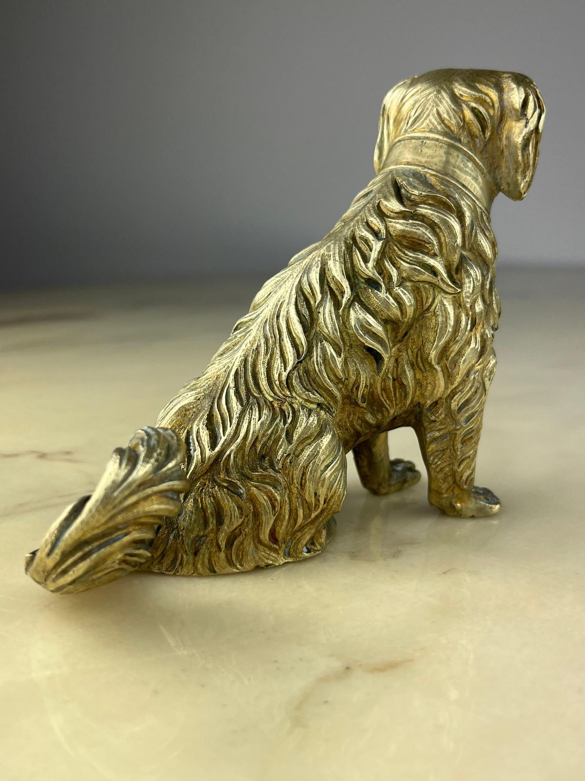 Mid Century Brass Dog Italian Design 1960s photo 299.0