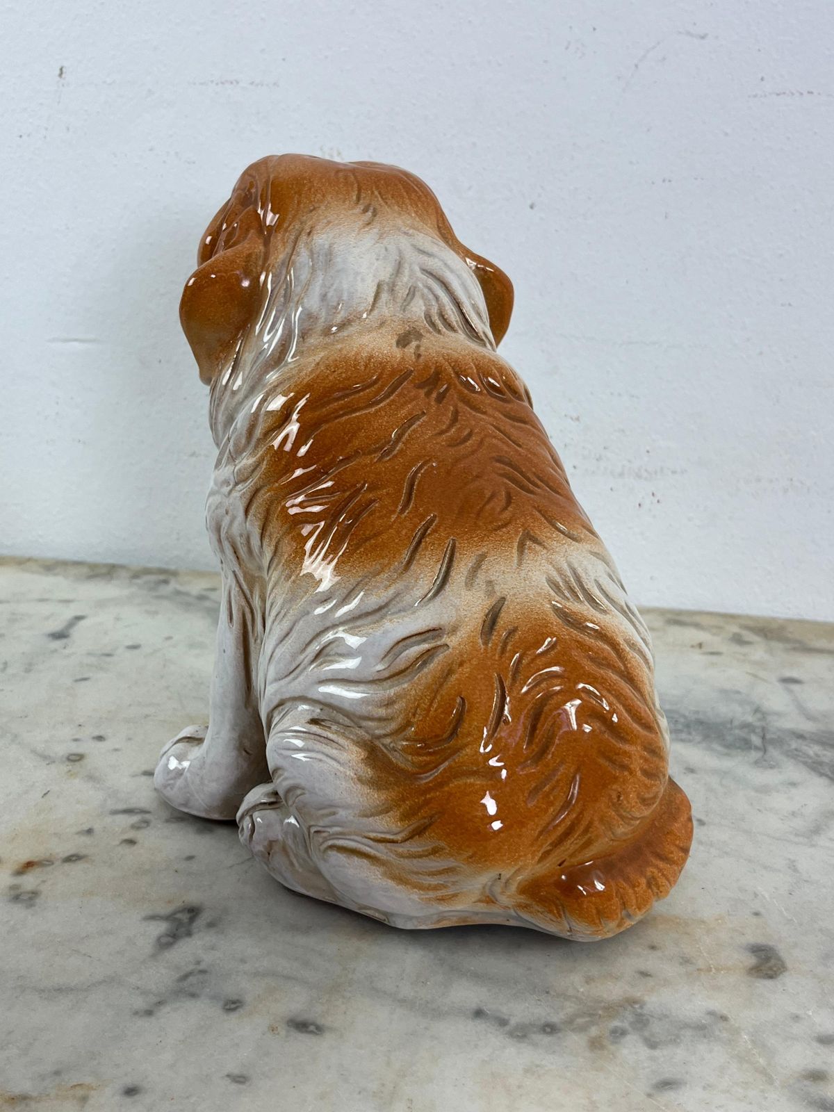 Mid Century Glazed Ceramic Puppy Dog, Made In Italy 1960s photo buy