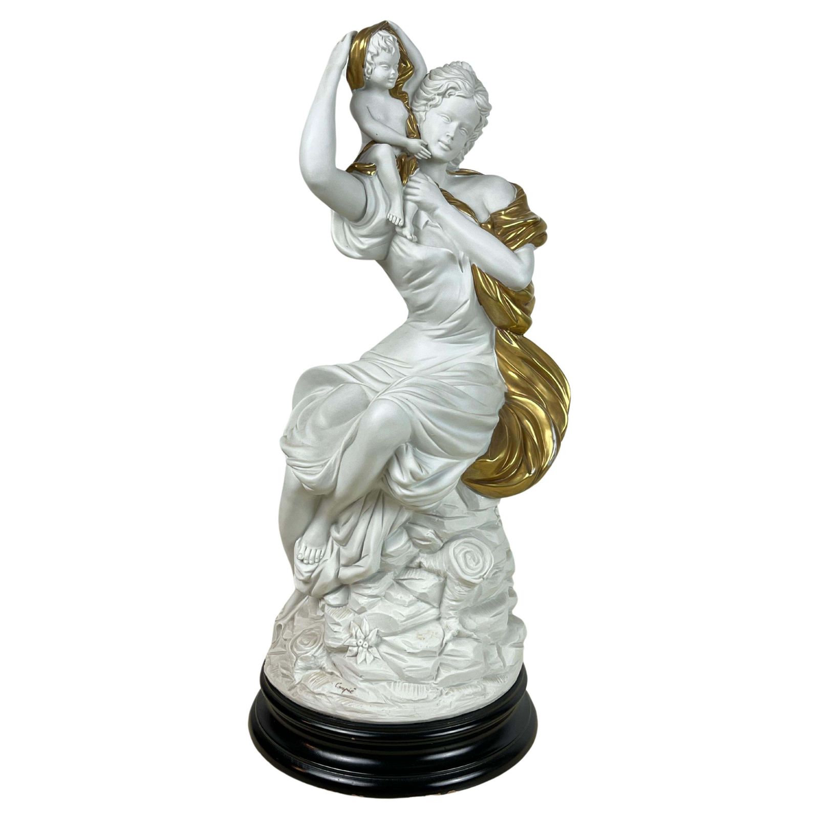 Large Carpiè Porcelain Statue, Made In Italy, 1970s