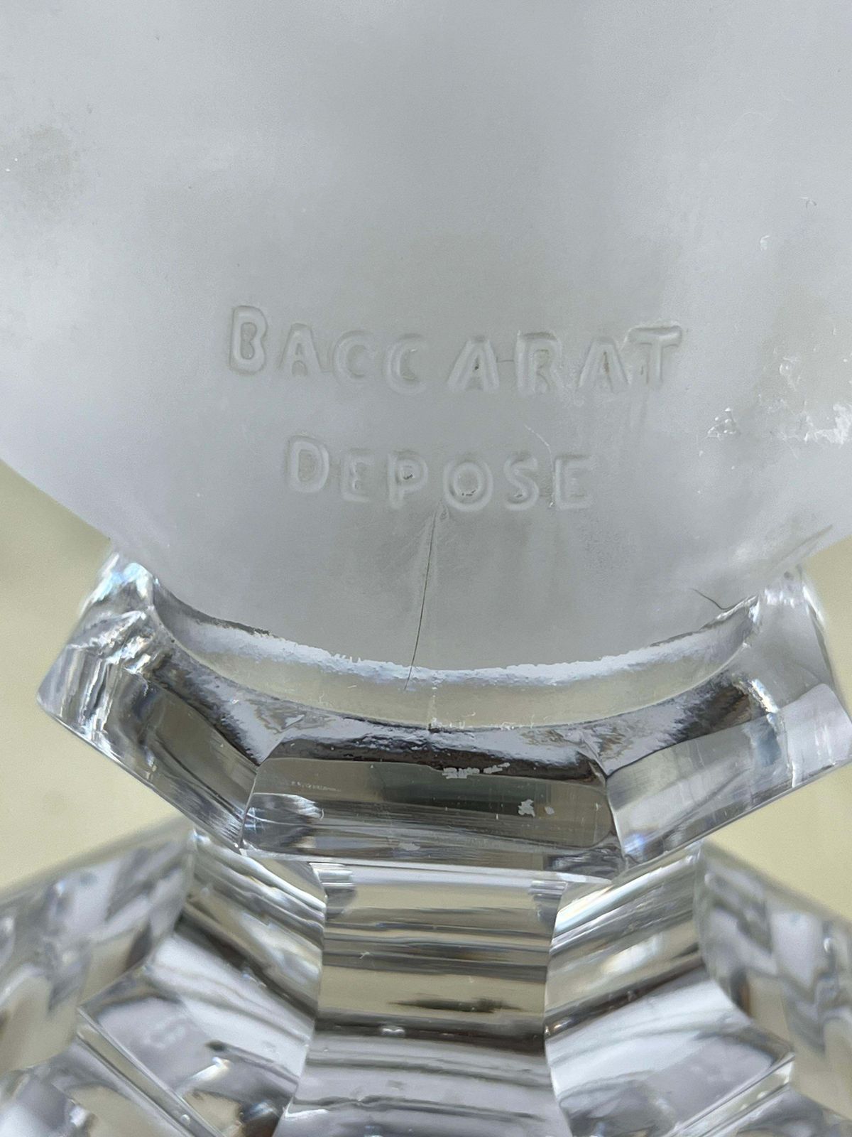 Baccarat Bust "Jesus Christ" Moulded Glass France 1980s photo Art