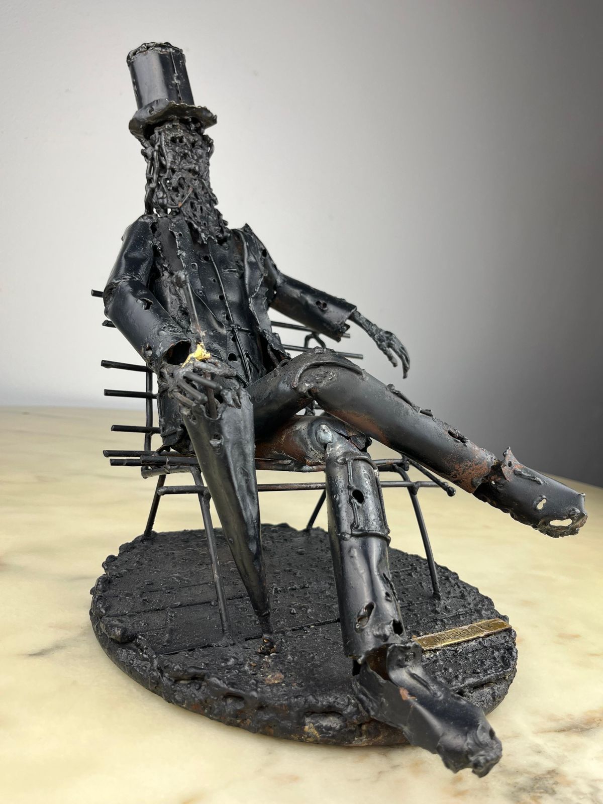 470.0 Large Iron Brutalist Sculpture By The Artist Janlorè G. K. K. 1970s photo