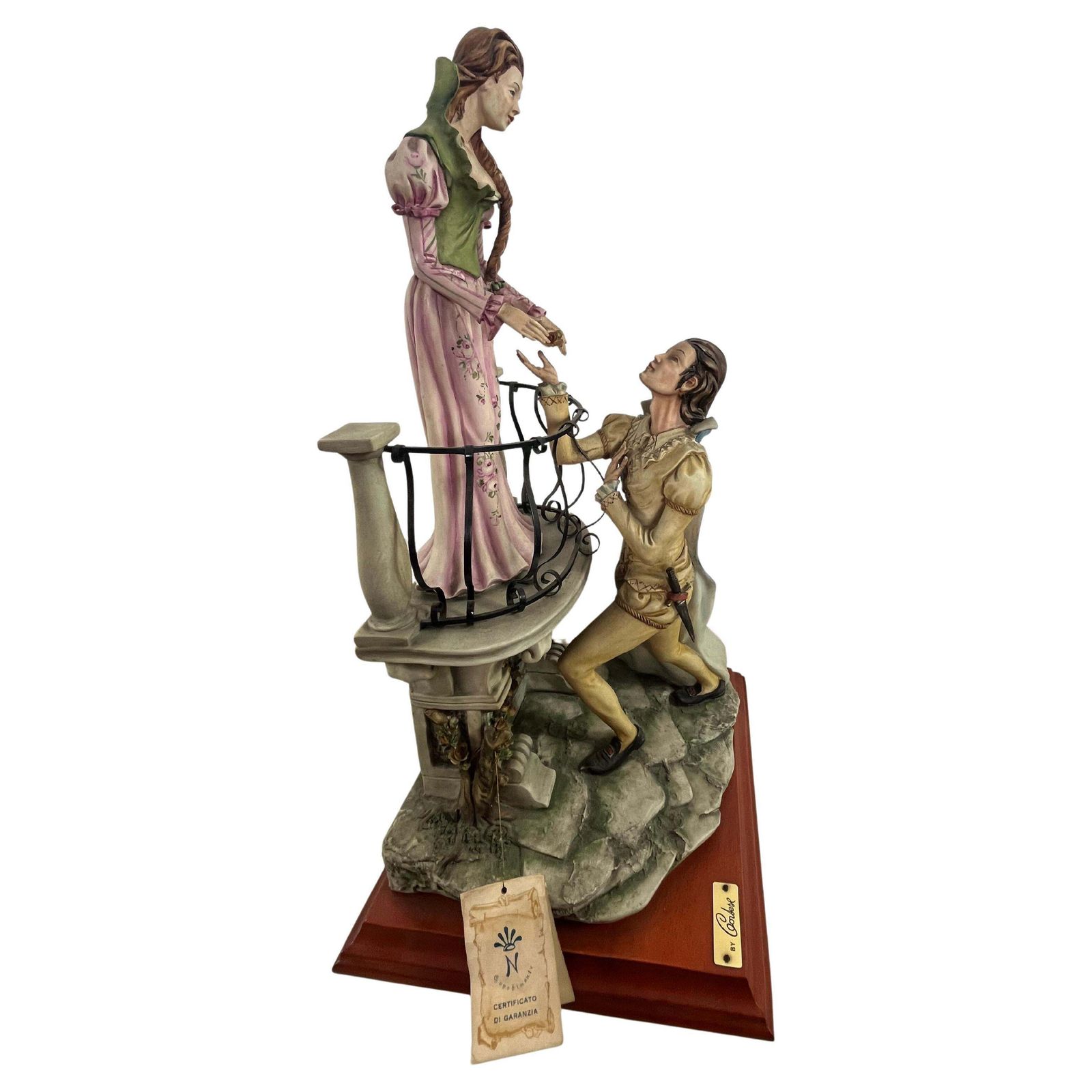 Large Mid Century Capodimonte Porcelain "Romeo And Juliet", 1960s