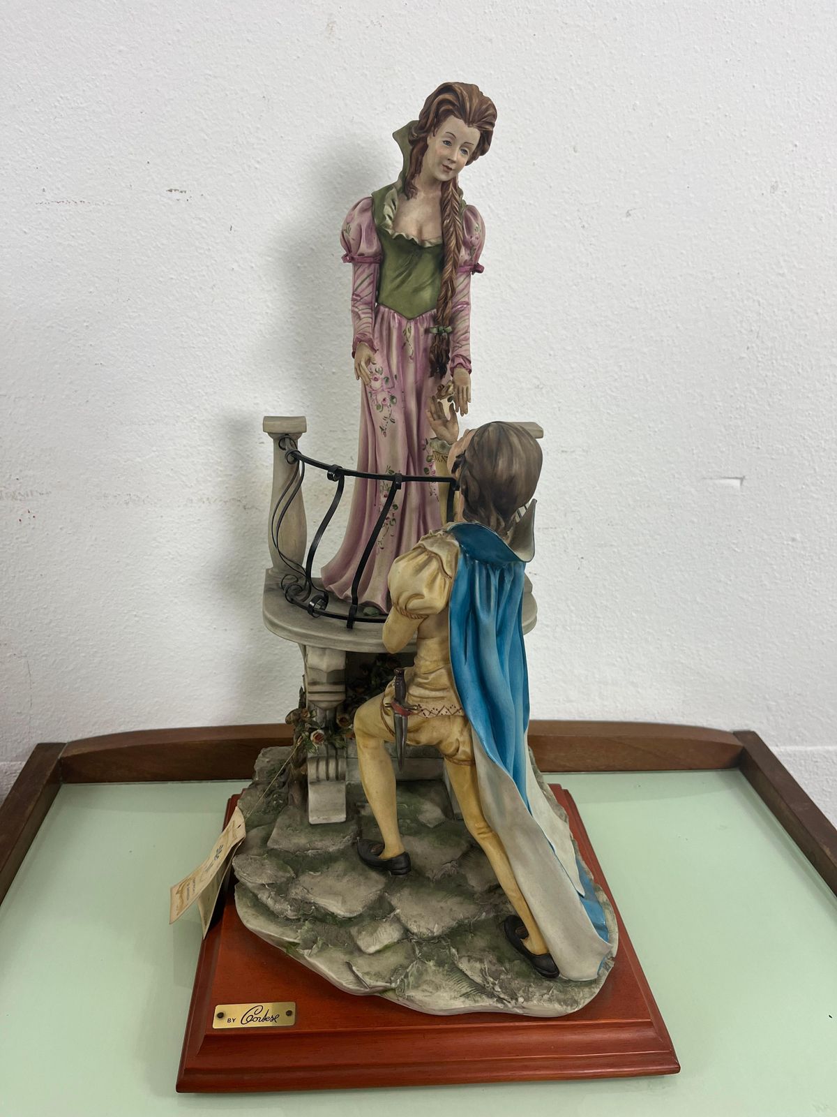 Large Mid Century Capodimonte Porcelain "Romeo And Juliet", 1960s photo for sale