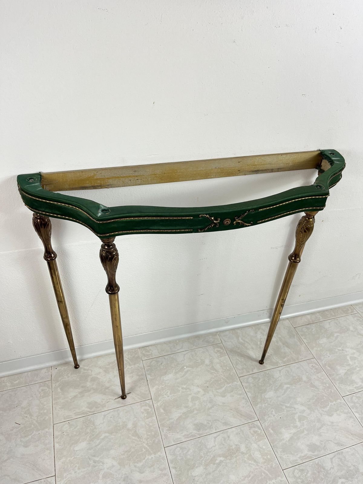 Mid Century Set Of Two Console And Mirror In The Style Of Paolo Buffa 1960s photo vinterior