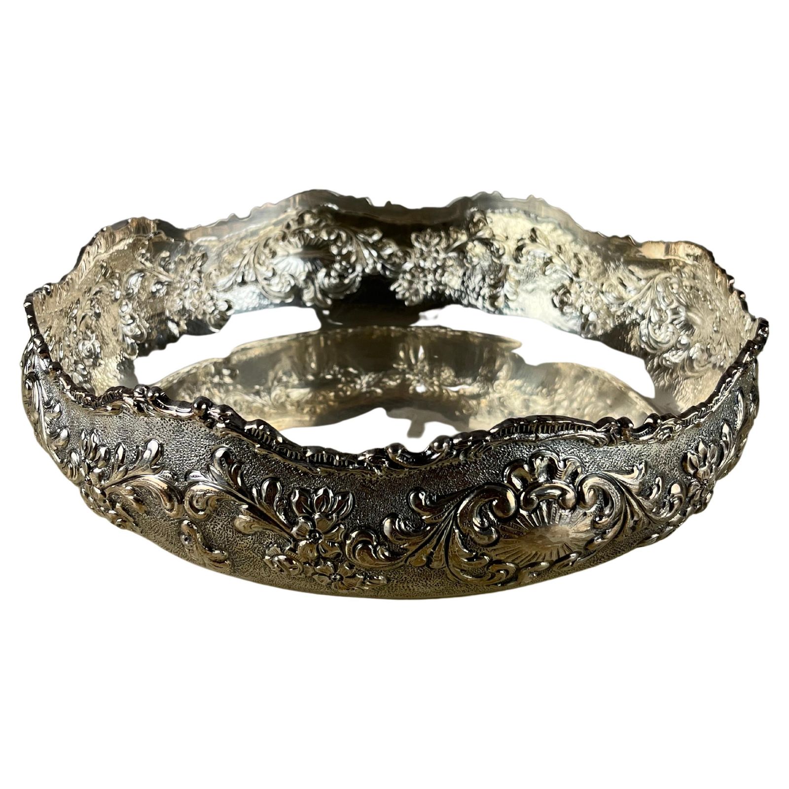 Handmade Centerpiece In 800 Silver, Italy, 1980s