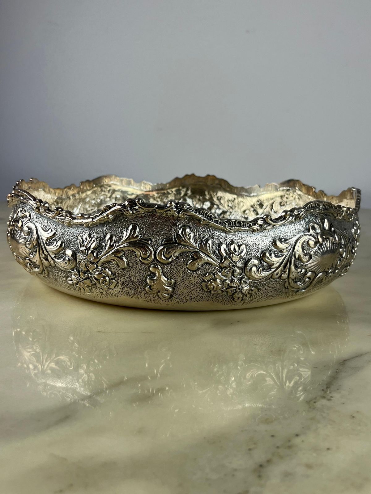 photo furniture Handmade Centerpiece In 800 Silver, Italy, 1980s