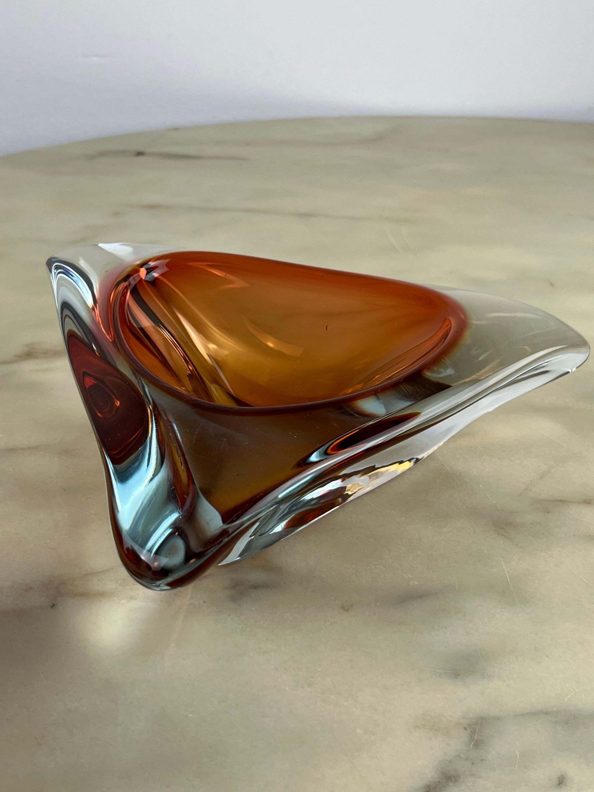 Submerged Glass Ashtray From Murano, Italy, 1970s photo furniture