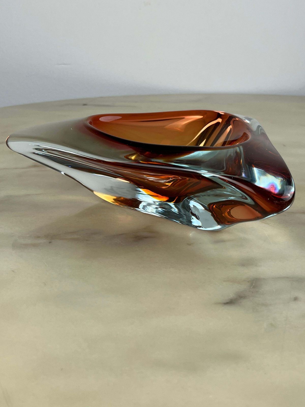Submerged Glass Ashtray From Murano, Italy, 1970s photo for sale