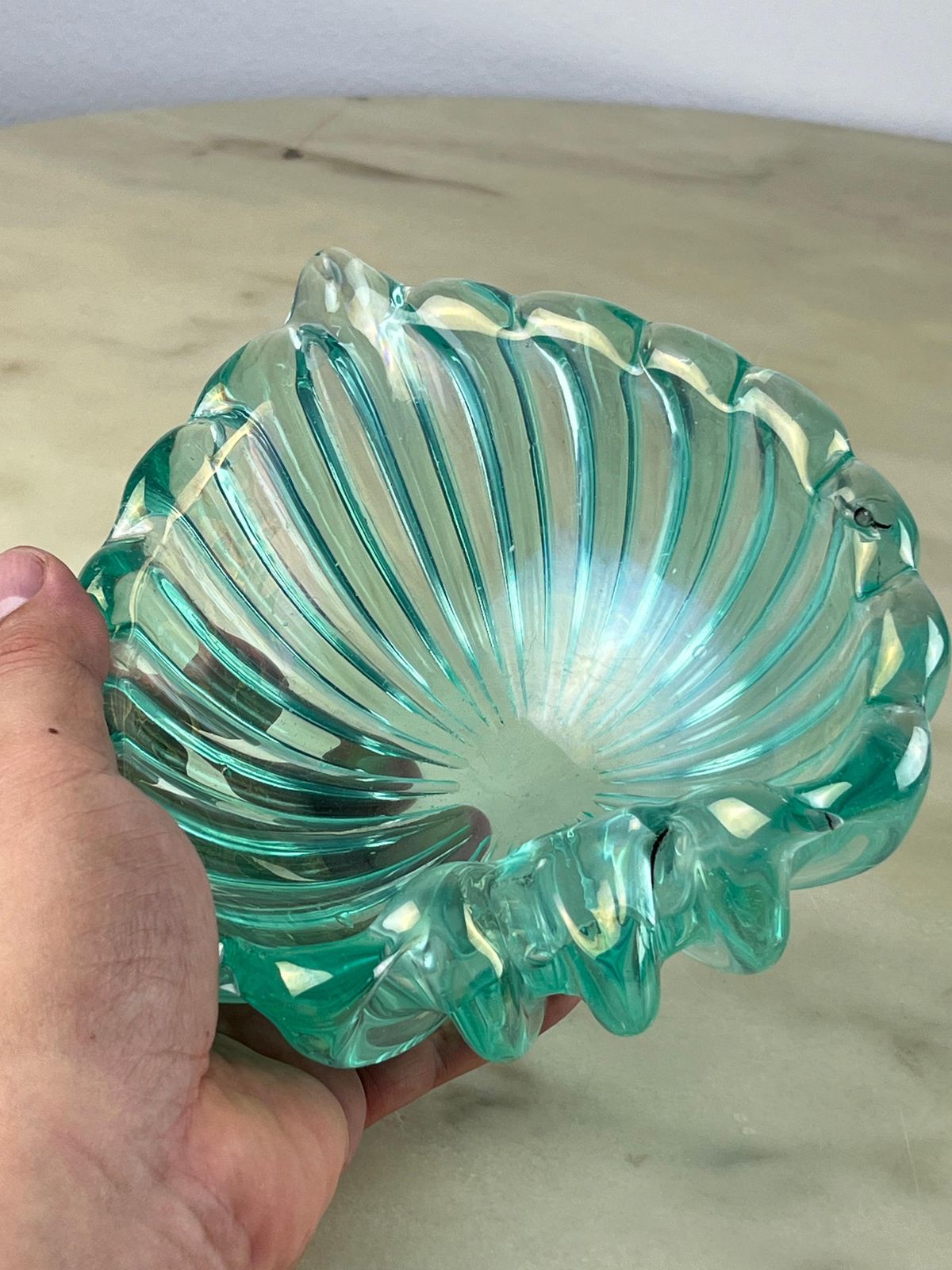 Murano Glass Ashtray, Attributed To Barovier & Toso, Italy, 1950s photo for sale
