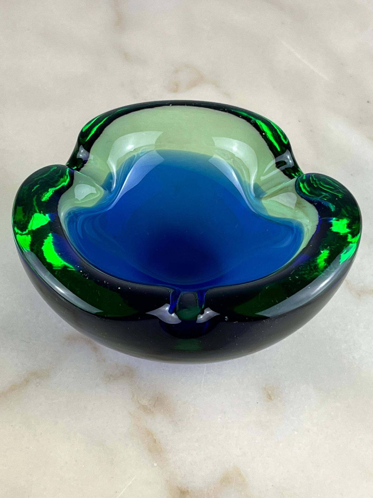 Murano Submerged Glass Ashtray/Valet Tray, Italy, 1960s photo for sale