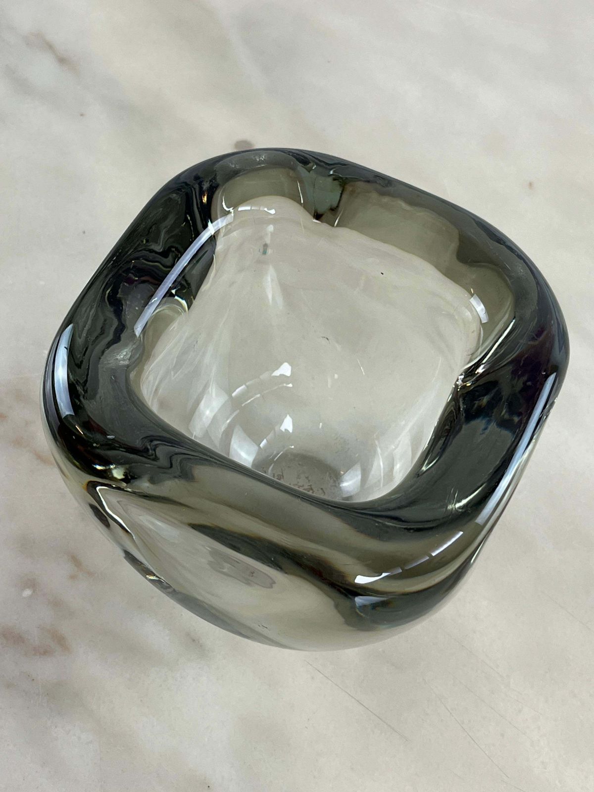 Large Mid Century Murano Glass Ashtray  Italian Design 1960s photo for sale