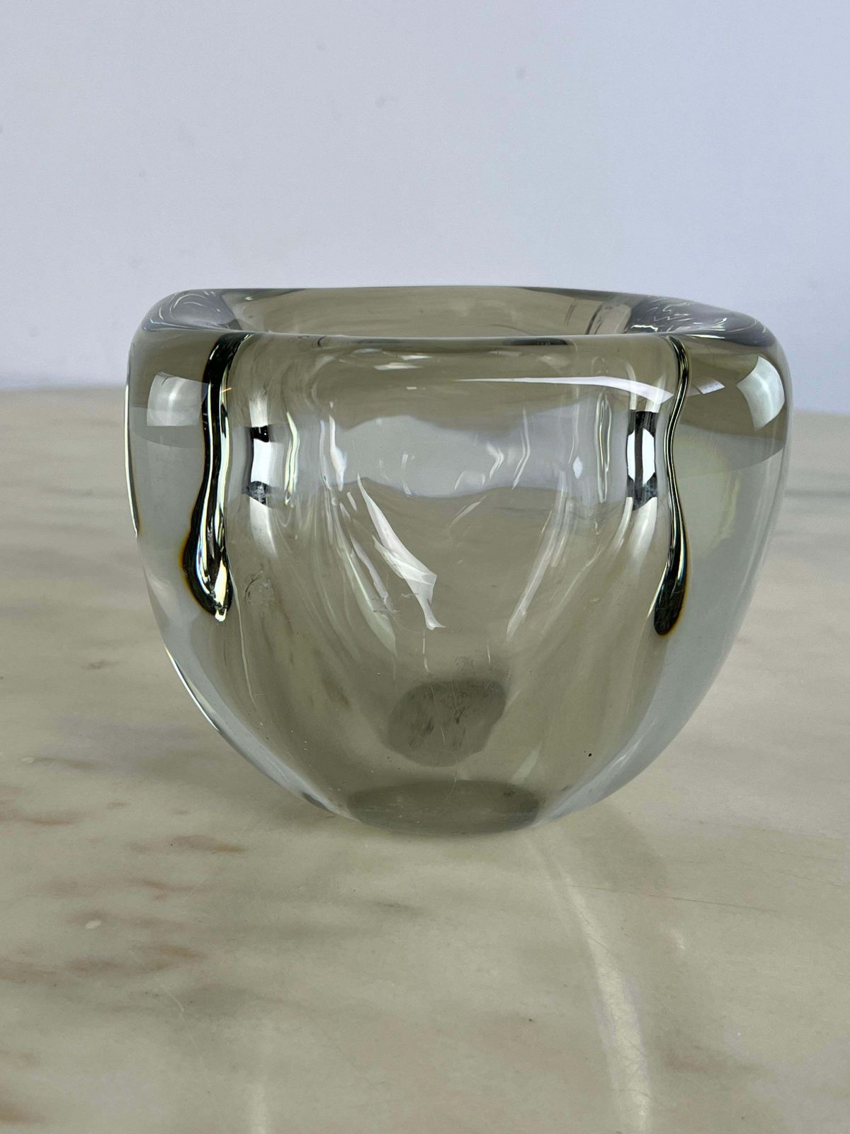 Large Mid Century Murano Glass Ashtray  Italian Design 1960s photo vintage