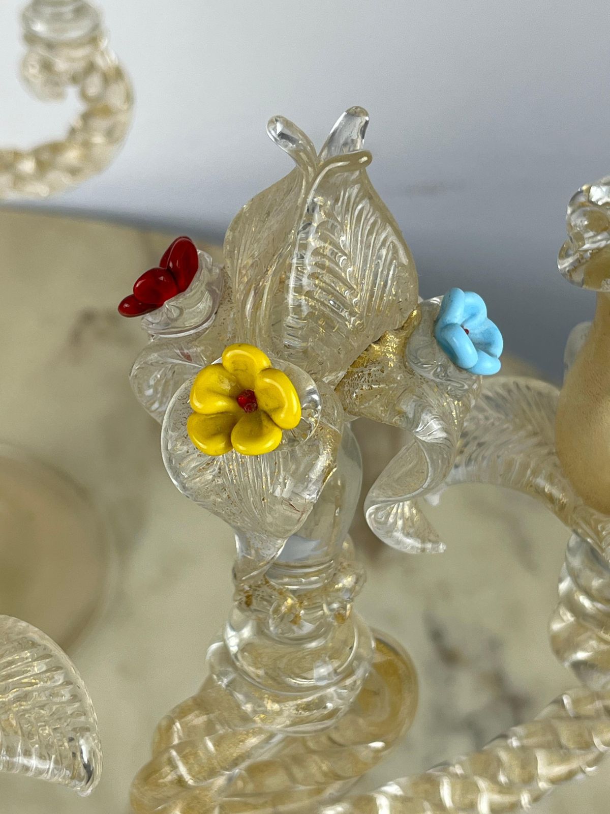 5123.0 Set Of  2 Barovier & Toso Murano Glass Italian Candelabras 1960s photo