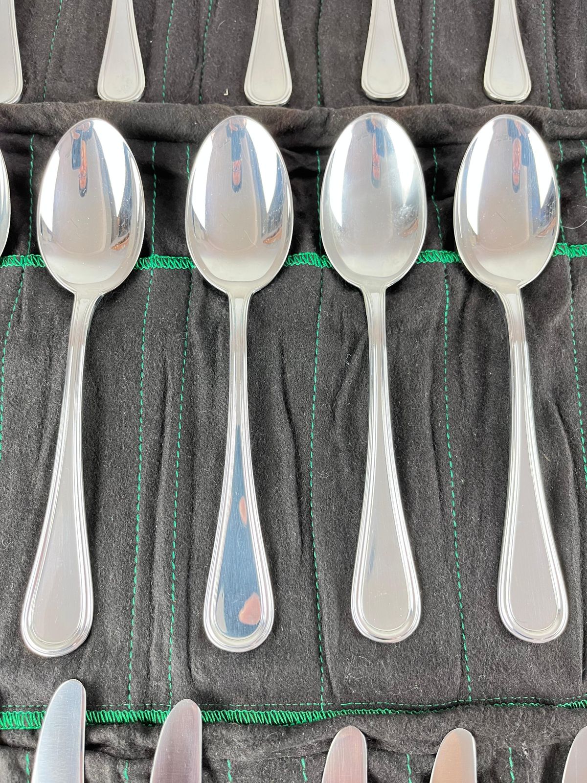 Cutlery Service  101 Ps Of 800 Silver, English Style Italy, 1990s, Zaramella photo for sale