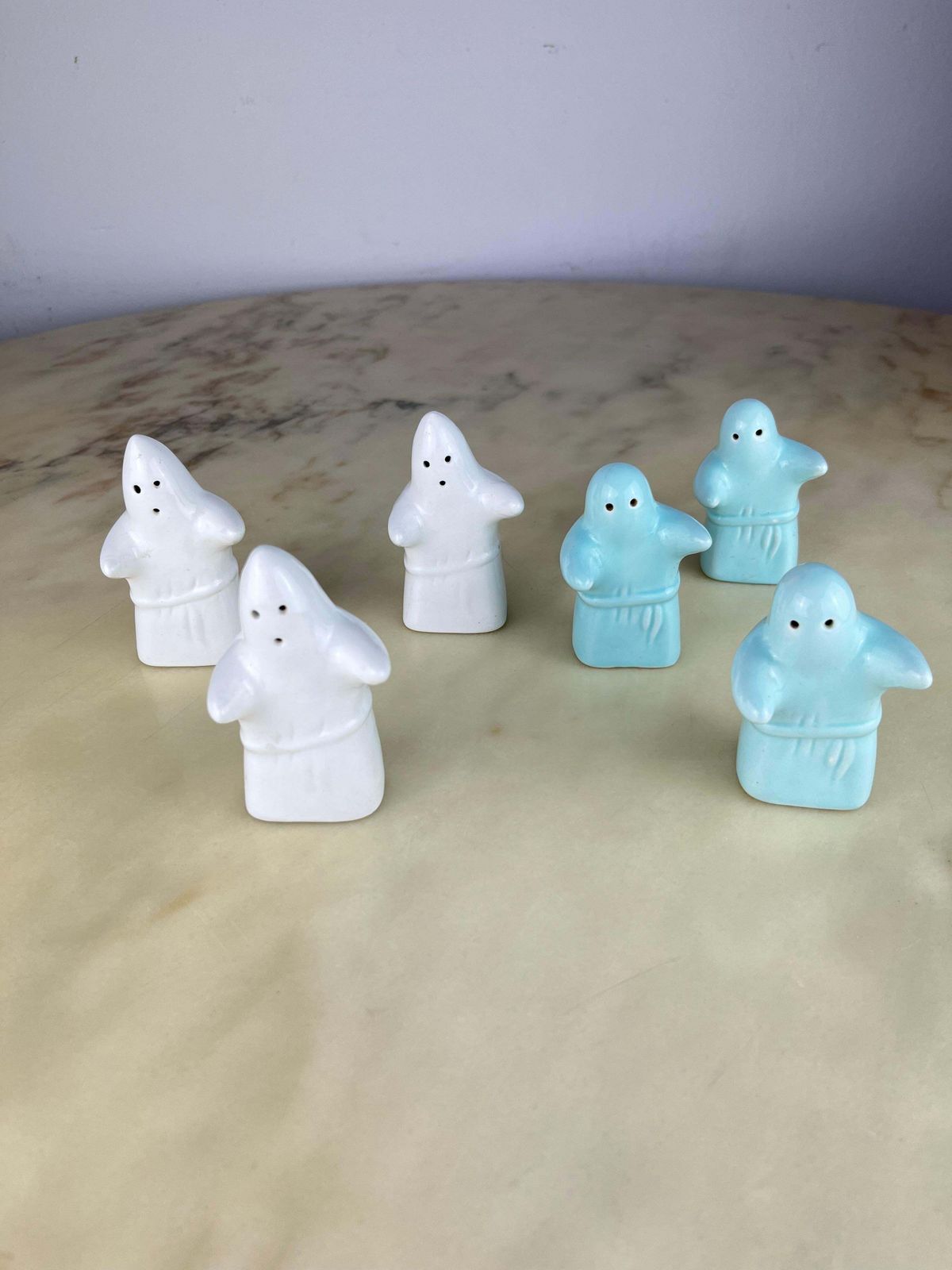 Set Of 6 Ghost Salt And Pepper Dispensers, Italy, 1980s photo buy