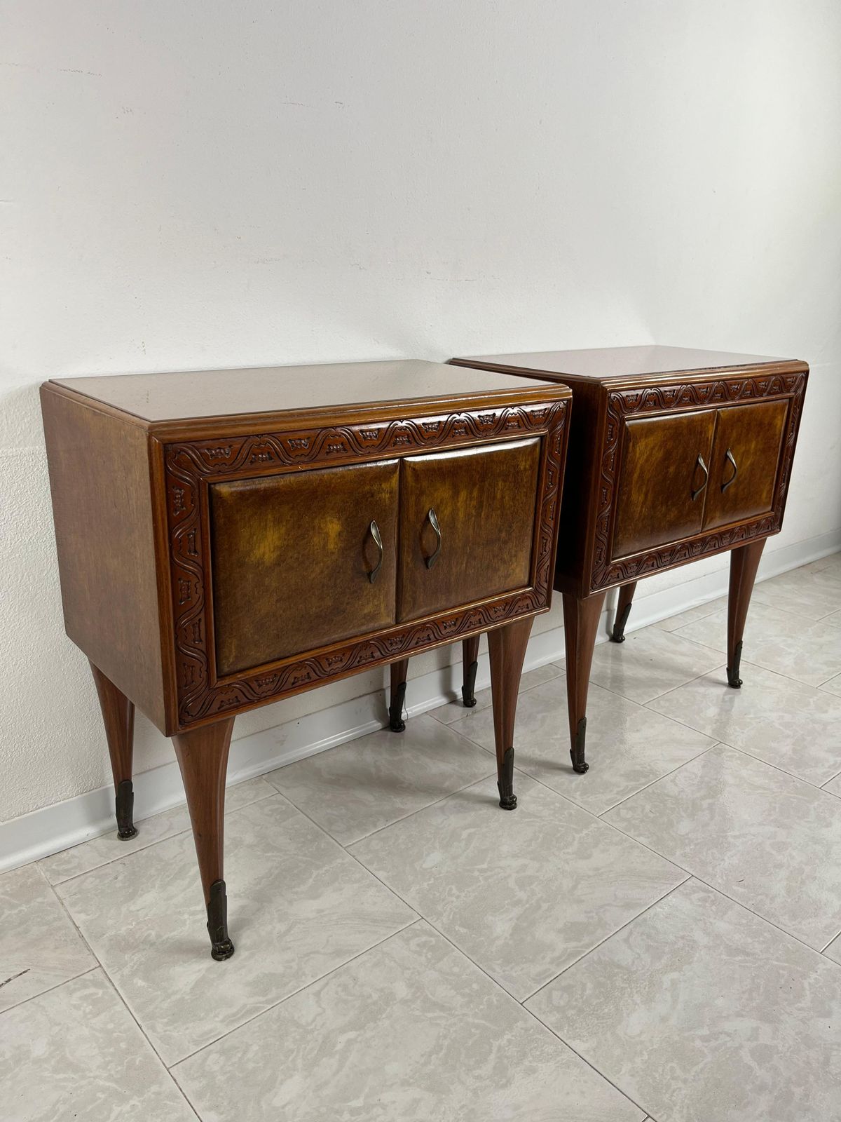 Set Of 2 Mid Century Italian Design 1950s Bedside Tables photo furniture