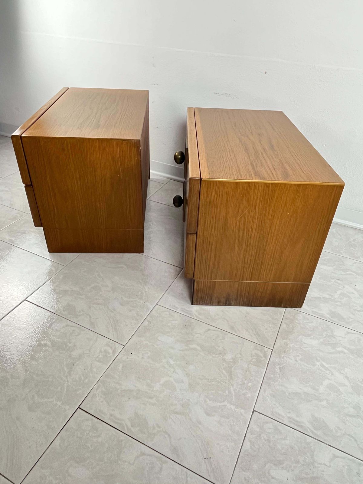 Set Of 2 Mid Century Scandinavian Minimalist Bedside Tables Of Johannes Andersen photo vintage