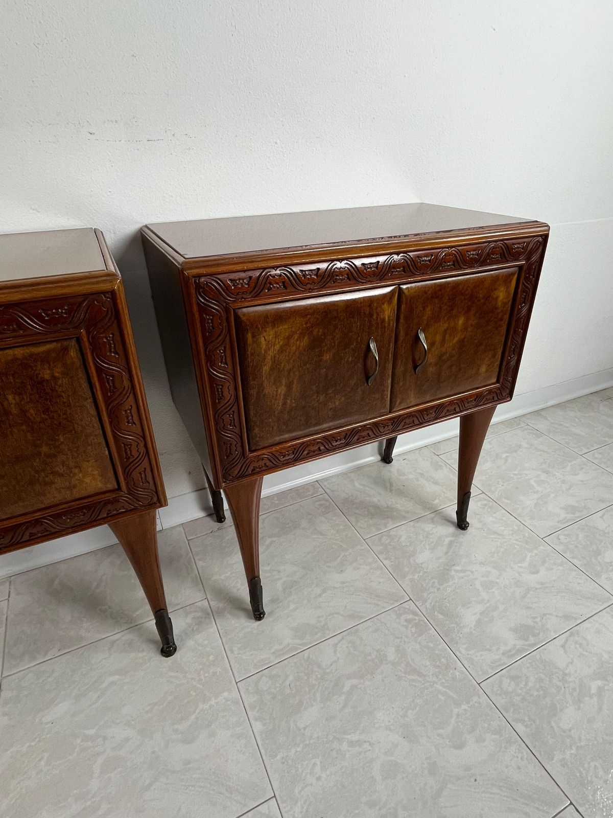 Set Of 2 Mid Century Italian Design 1950s Bedside Tables photo Furniture
