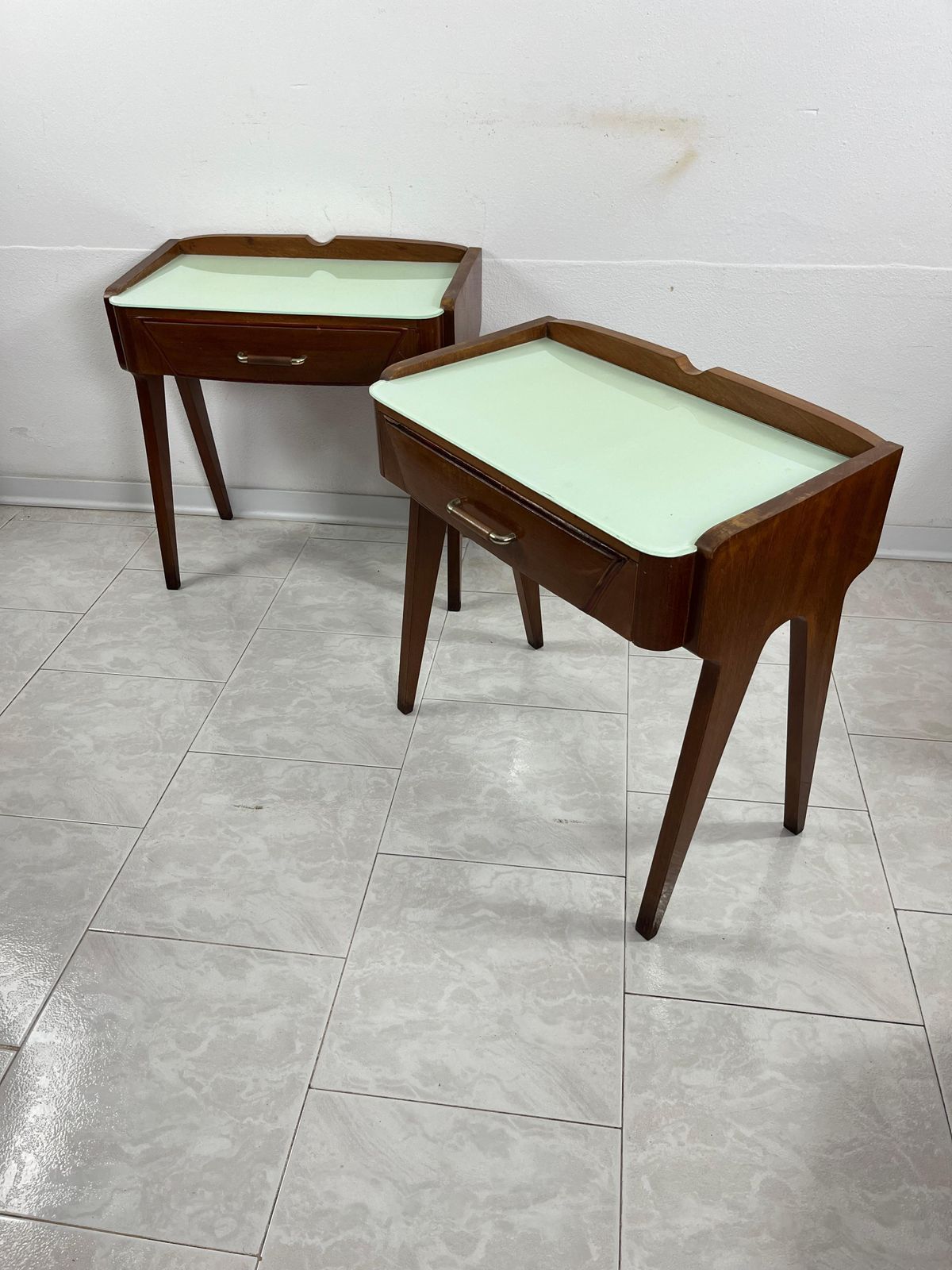 Set Of 2 Mid Century Italian Nightstands Attributed To Ico Parisi, 1950s photo Furniture