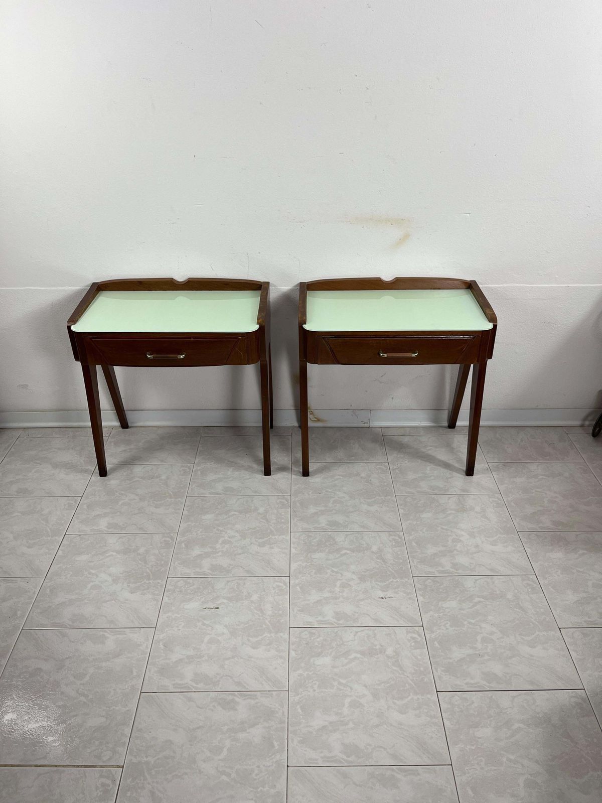 Set Of 2 Mid Century Italian Nightstands Attributed To Ico Parisi, 1950s photo vinterior