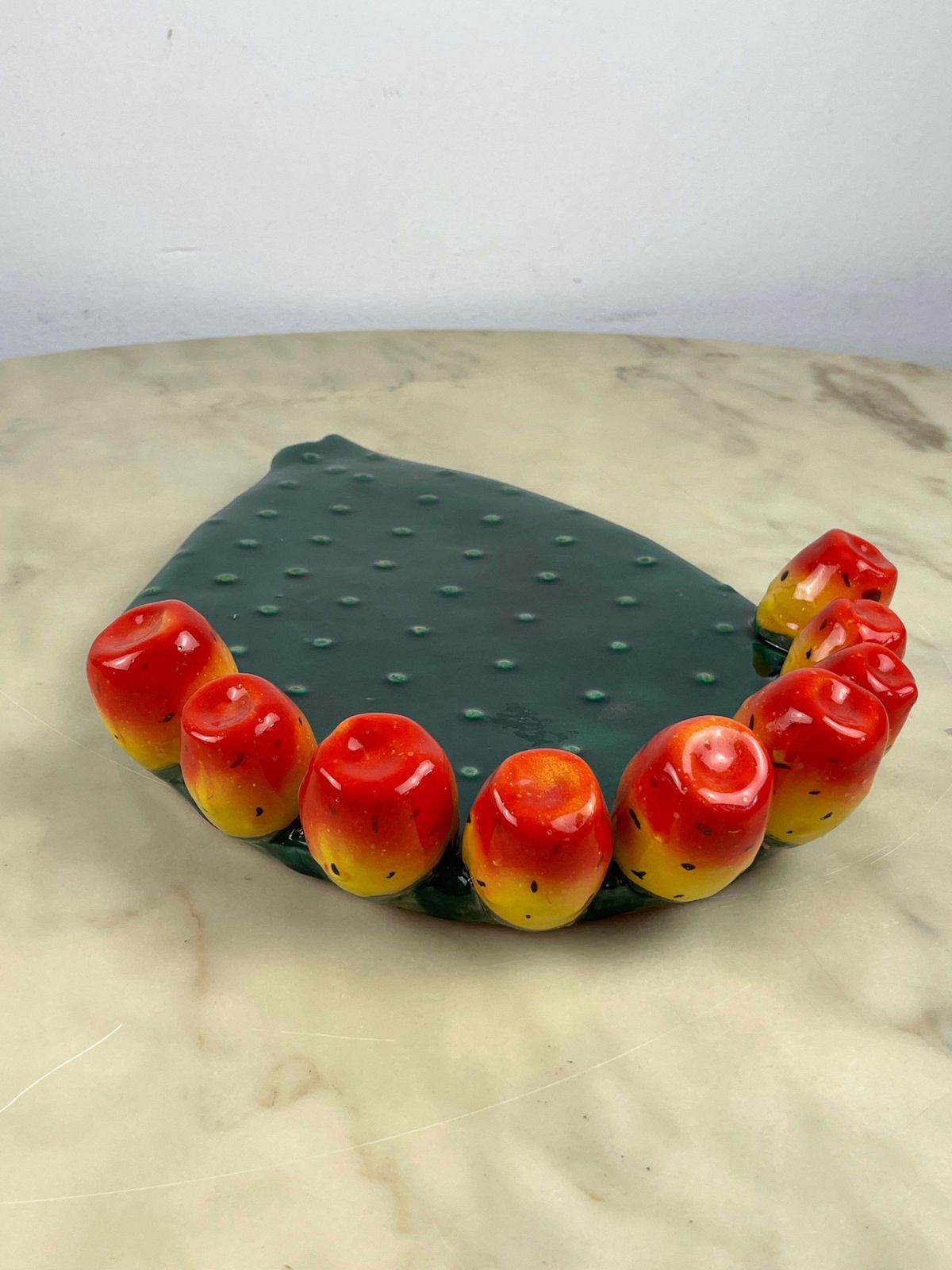 Sicilian Glazed Terracotta Wall Decoration, Italy, 1980s photo 939.0