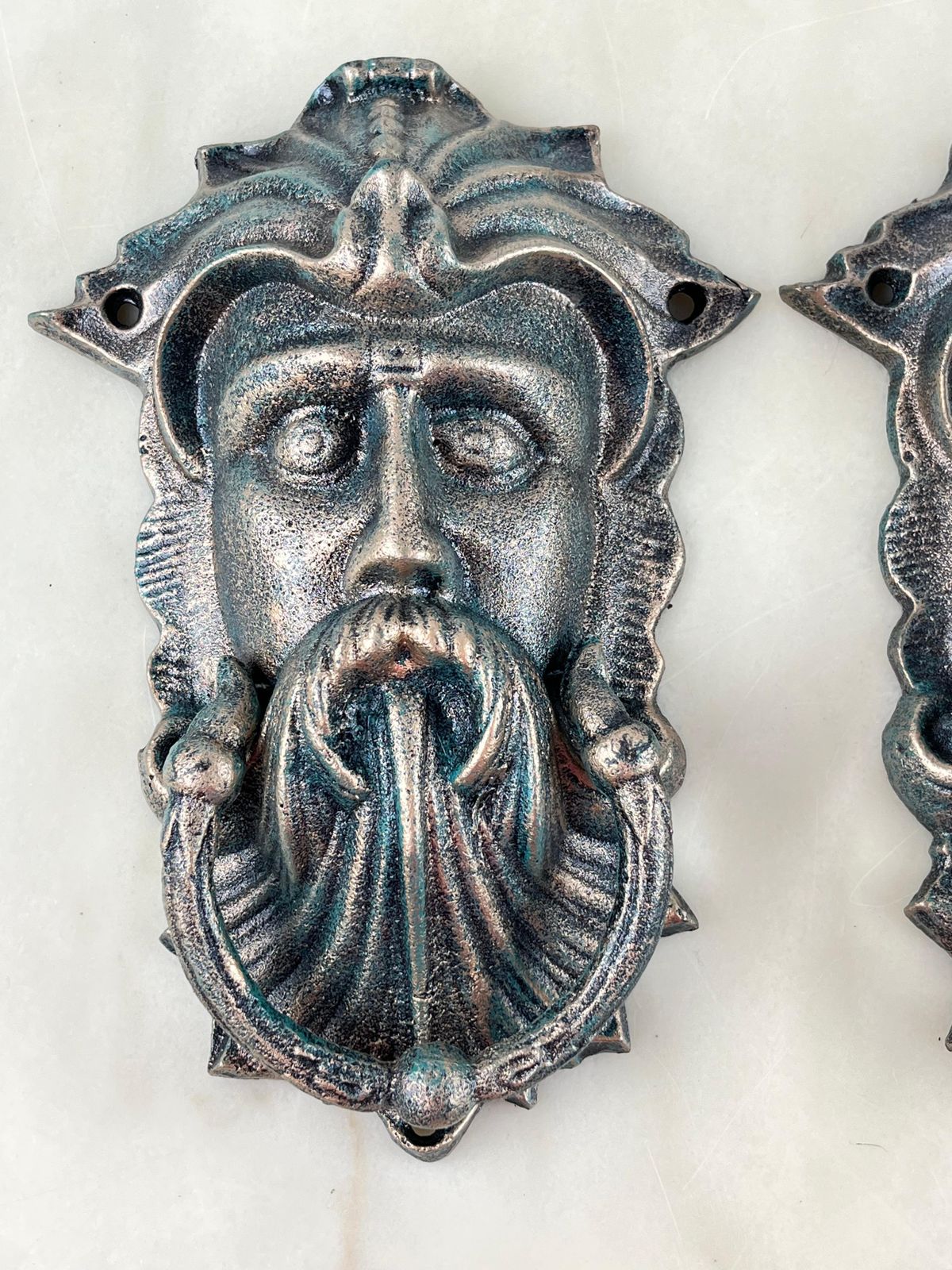 Pair Of Bronze Door Knockers, Italy, 1980s photo furniture