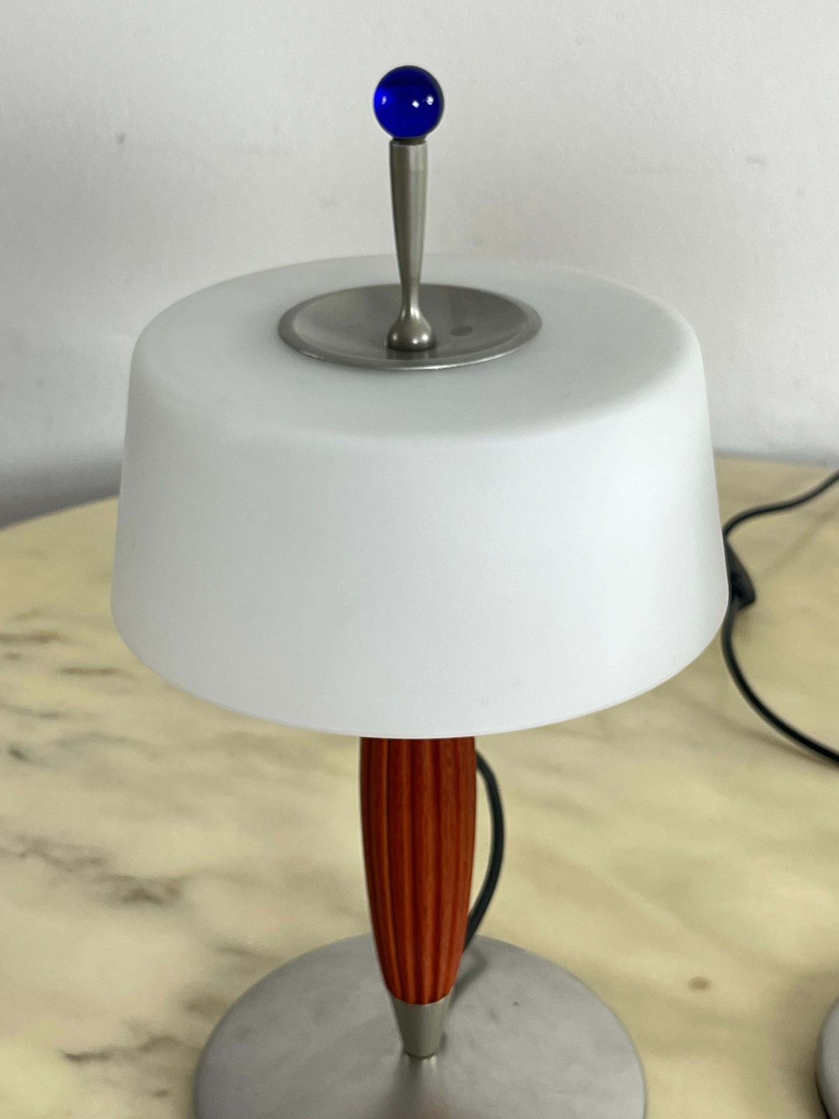 Lighting Set Of 2 De Majo Murano Glass Table Lamps, 1980s photo