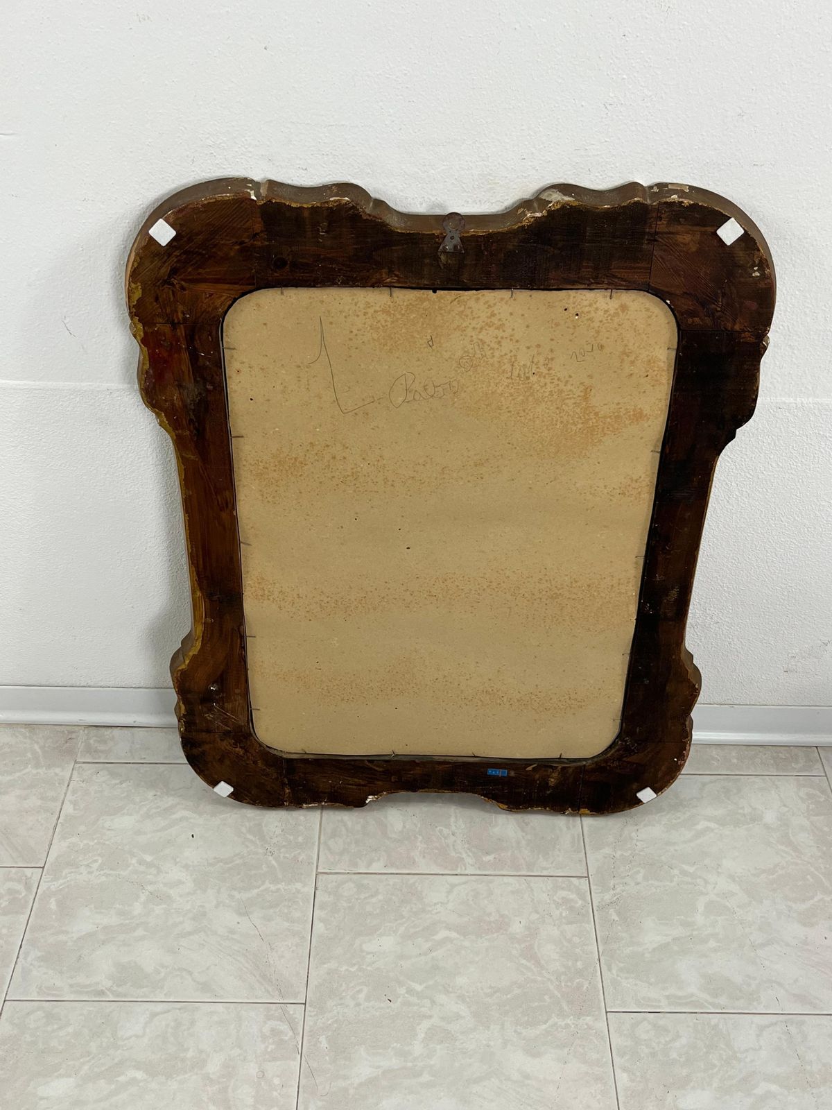 photo furniture Mid Century French Wall Mirror In Gilt Wood Frame, 1930s