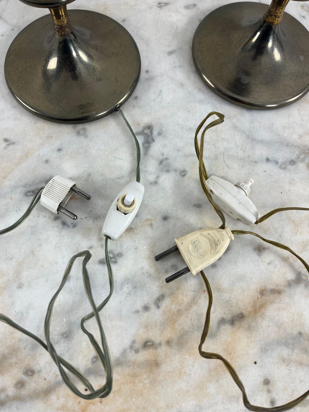 Set Of 2 Mid Century Table Lamps Attributed To Stilnovo, 1950s photo vinterior