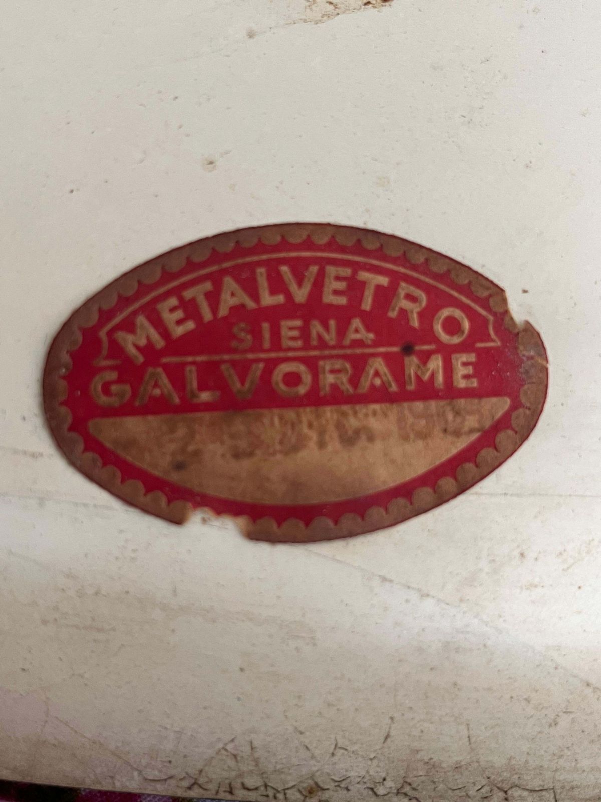 Midcentury Italian  Round Mirror "Metalvetro Galvorame", 1960s photo for sale