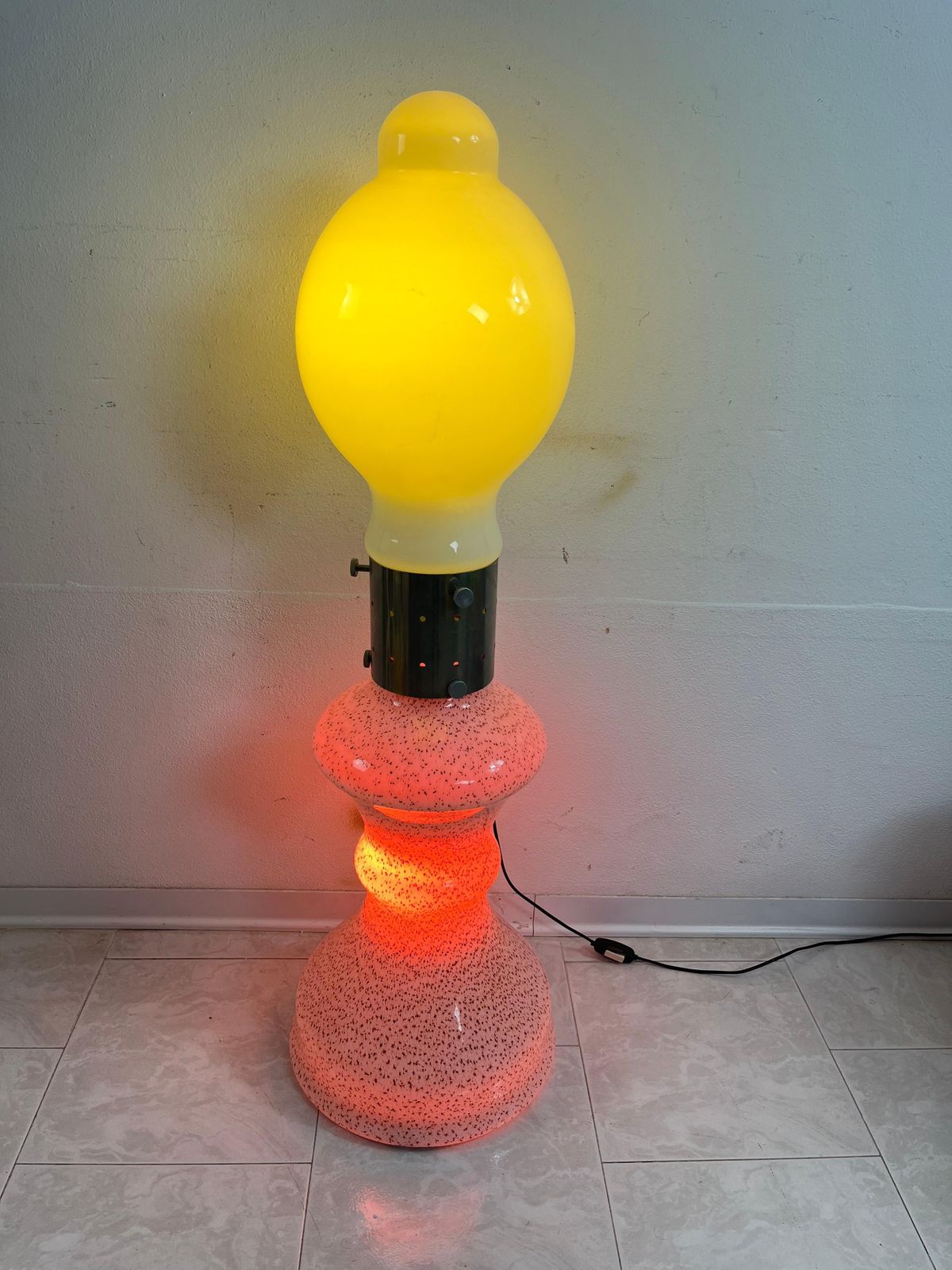 3944.0 Mid Century "Birillo" Floor Lamp Attributed To Carlo Nason For Mazzega, 1960s photo