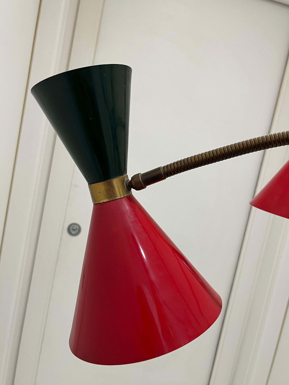 Lighting Mid Century 5 Arm 10 Light Brass Floor Lamp Stilnovo, 1950s photo